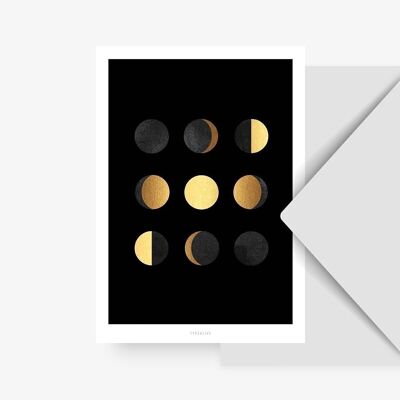 Carte postale / phases de lune