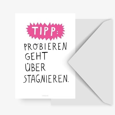 Postkarte / Probieren