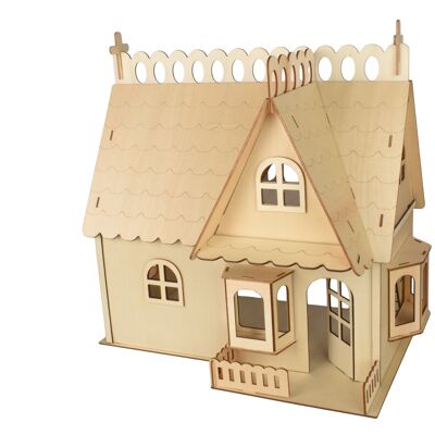 Building kit Dollhouse 'House with Dormer window' 1:12