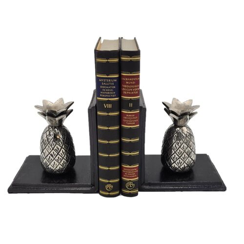 Bookends - Decoration - Pineapple - Old Metal/Black - 13.5cm height
