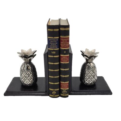 Bookends - Decoration - Pineapple - Old Metal/Black - 13.5cm height