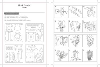 Kit de construction Horloge à l'ancienne avec pendule à clapet 2