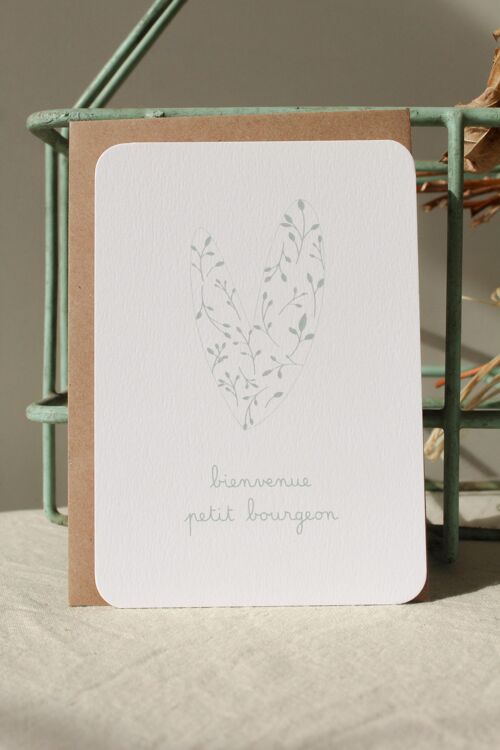 Carte postale Petit bourgeon - Vert