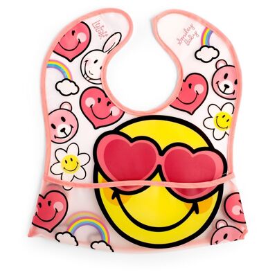 Smiley Baby Girl Bib