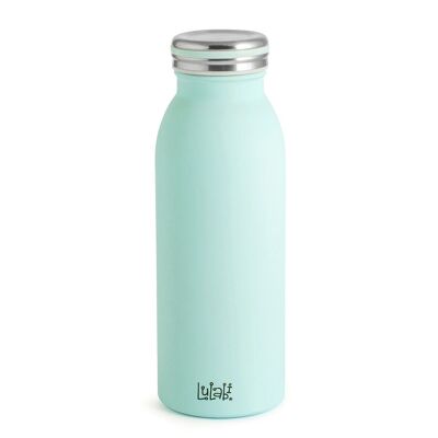 Blue reusable thermal bottle