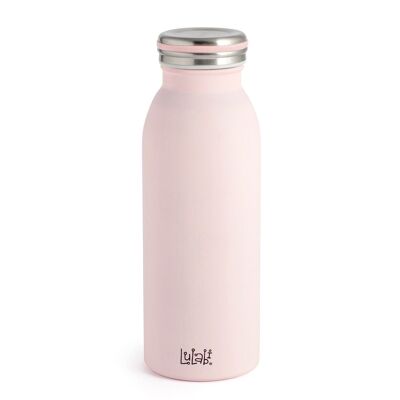 Pink reusable thermal bottle