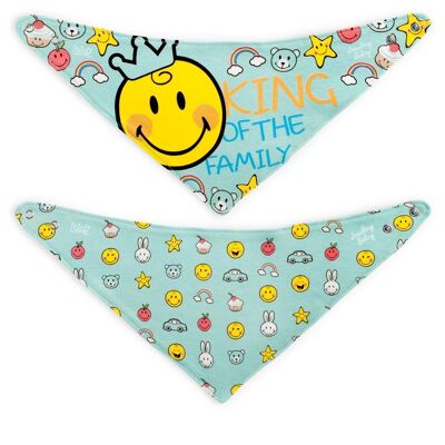 Set of 2 Smiley Baby boy bibs