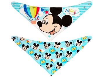 Lot de 2 bavoirs bandana Disney Mickey Simply 4