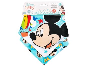 Lot de 2 bavoirs bandana Disney Mickey Simply 5