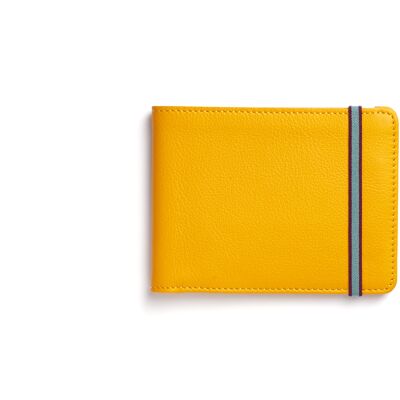 Yellow wallet with elastic