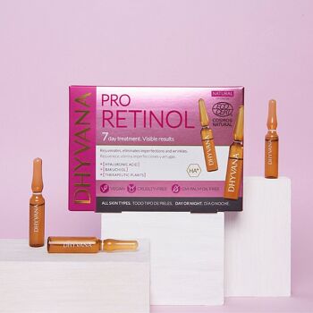 Ampoules faciales PRO RETINOL - Contient 99% d'ingrédients naturels - Tout type de peau 2