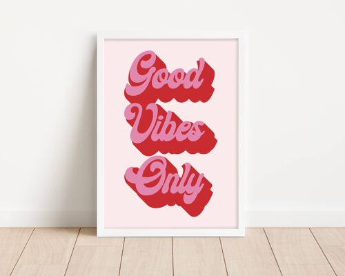 Good Vibes Only Wall Art Print - 1