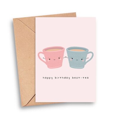 Tarjeta de feliz cumpleaños Best-Tea
