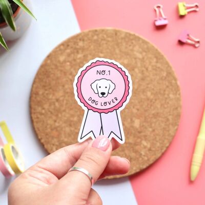 No.1 Dog Lover Waterproof Sticker