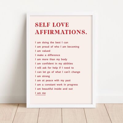 Stampa artistica da parete con affermazioni sull'amore di sé - 2