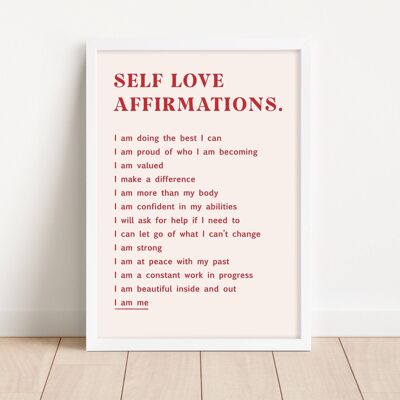 Affiche d'art mural affirmations d'amour de soi - 3