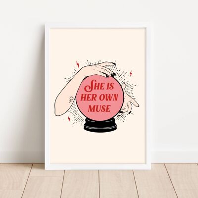 She Is Her Own Muse Wall Art Print - 1