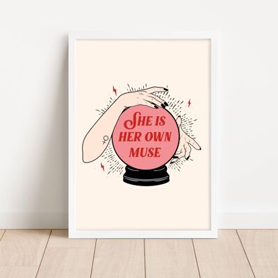 She Is Her Own Muse Wall Art Print - 2