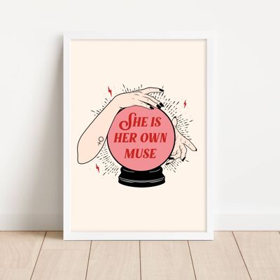 She Is Her Own Muse Wall Art Print - 3