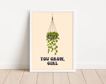 You Grow Girl Wall Art Print - 3