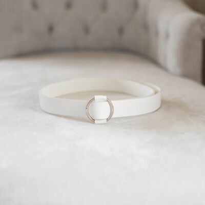 Varese - White Leather Belt