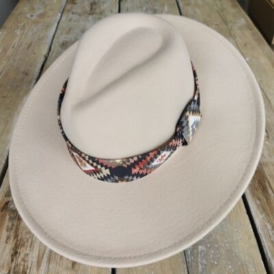 Aztec Cream Fedora Hat