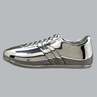 Silver Metal Piggy Bank Soccer Shoe