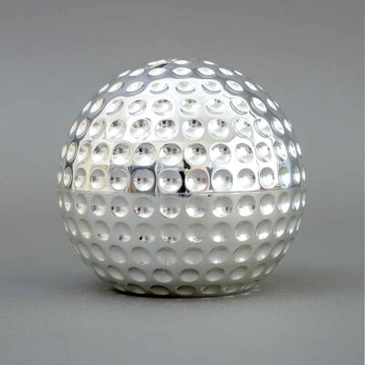 Money box in silver metal Golf Ball