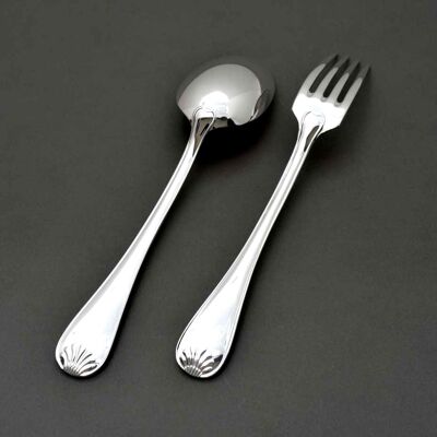 Set of 2 children's cutlery 17 cm Shells