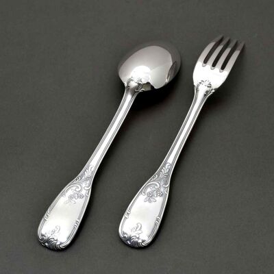 Set of 2 children's cutlery set 17 cm Régence