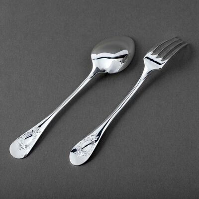 Set of 2 children's cutlery set 17 cm Baguette