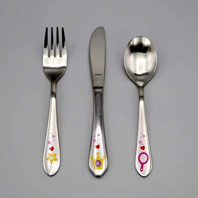 3-piece stainless steel baby cutlery box