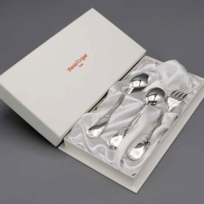 3-piece children's cutlery set 17 cm Godron