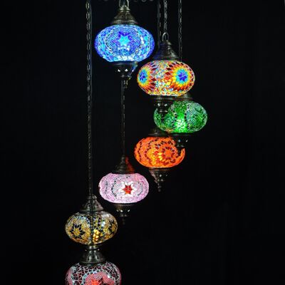 Oosterse lamp all colours 7 bollen