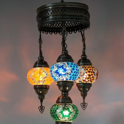 Lampada orientale multicolore 4 lampadine
