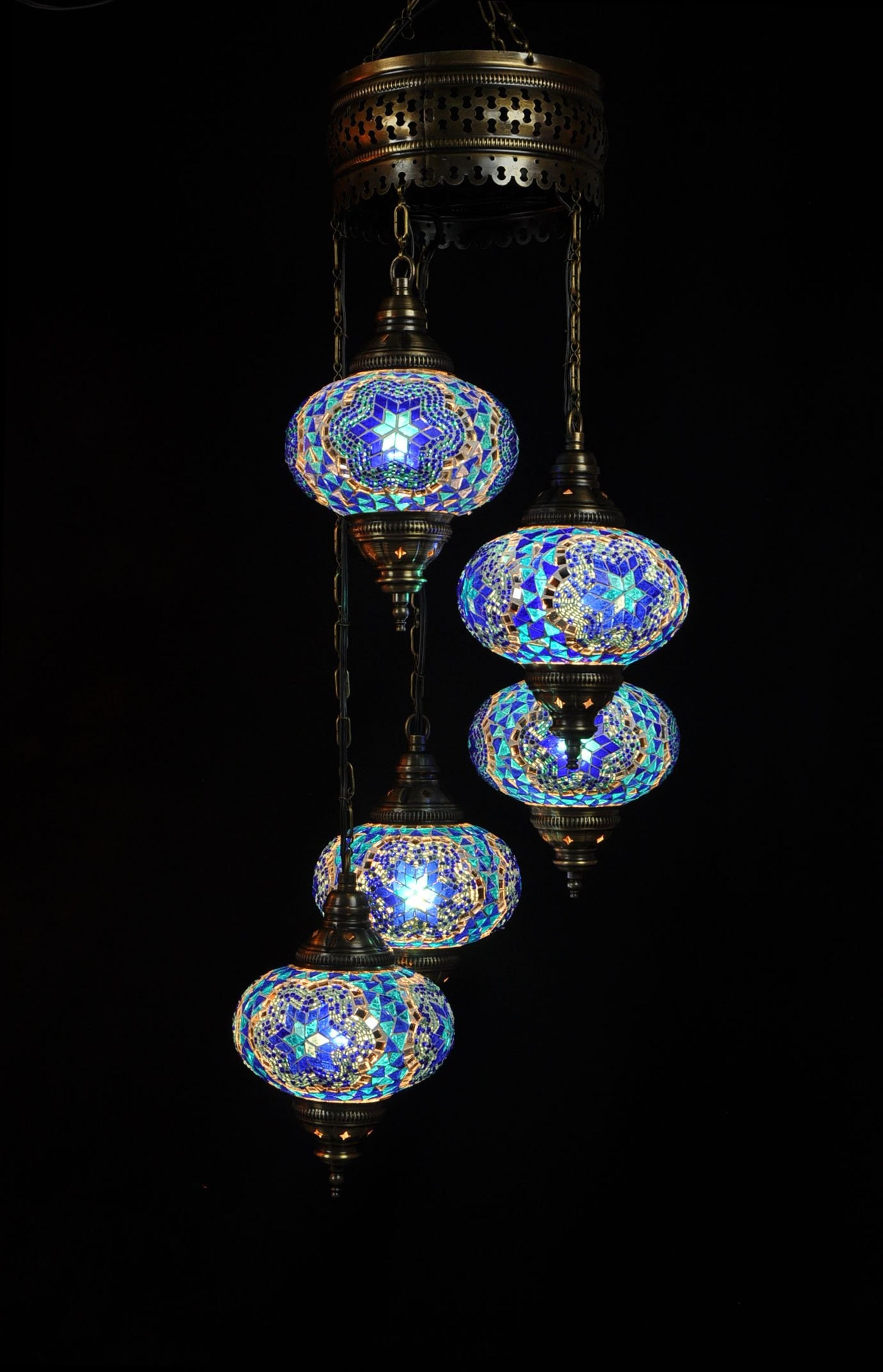 Lampe éthanol Turquoise Ø22cm