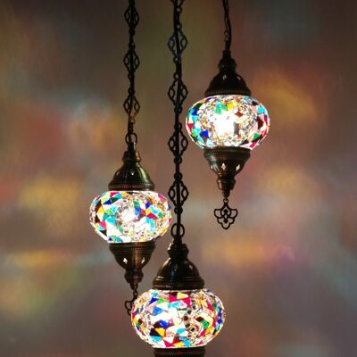 Lampada orientale multicolore 3 lampadine