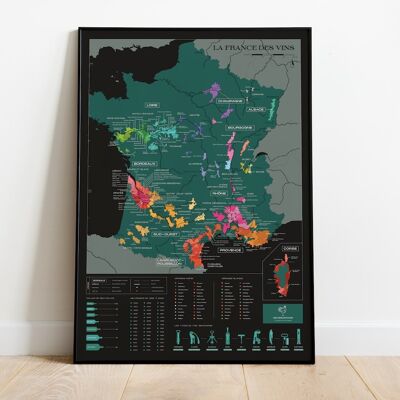 Pappus éditions - Poster - Carte de France Vintage (avec les nouvelles  régions)