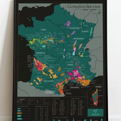 Weinkarte zum Freirubbeln – Frankreich