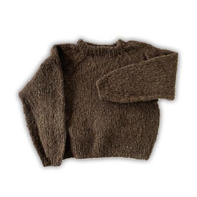 Peace sweater - Mørkebrun, S/M