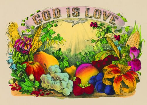CP307 CARTE POSTALE GOD IS LOVE