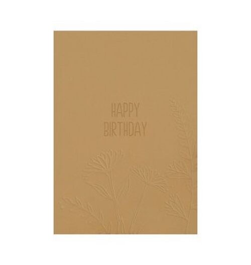 postcard 'happy birthday' serie embossed