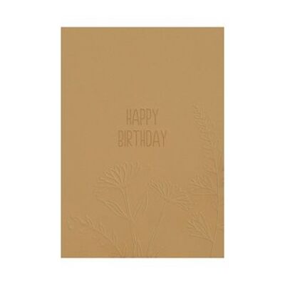 postcard 'happy birthday' serie embossed