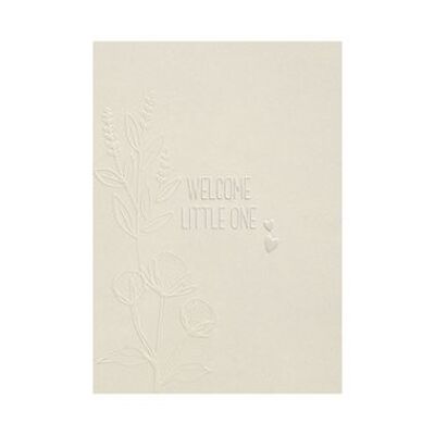 Postcard 'welcome little one' serie embossed