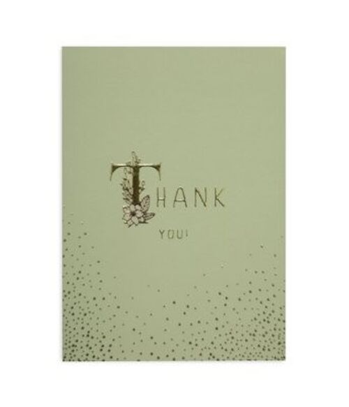 Postcard 'Thank you!' serie GoldLetter
