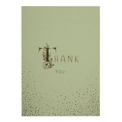 Postcard 'Thank you!' serie GoldLetter