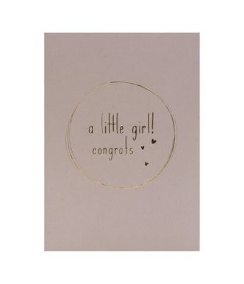 Postcard 'A little girl' gold