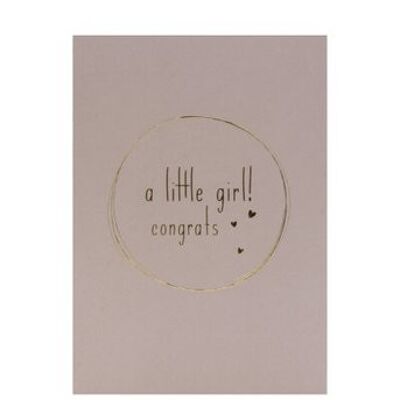 Postcard 'A little girl' gold