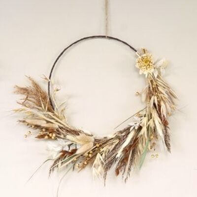 Dried Flower Wreath half Ash