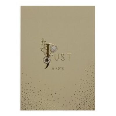 Postcard 'Just a note' serie GoldLetter